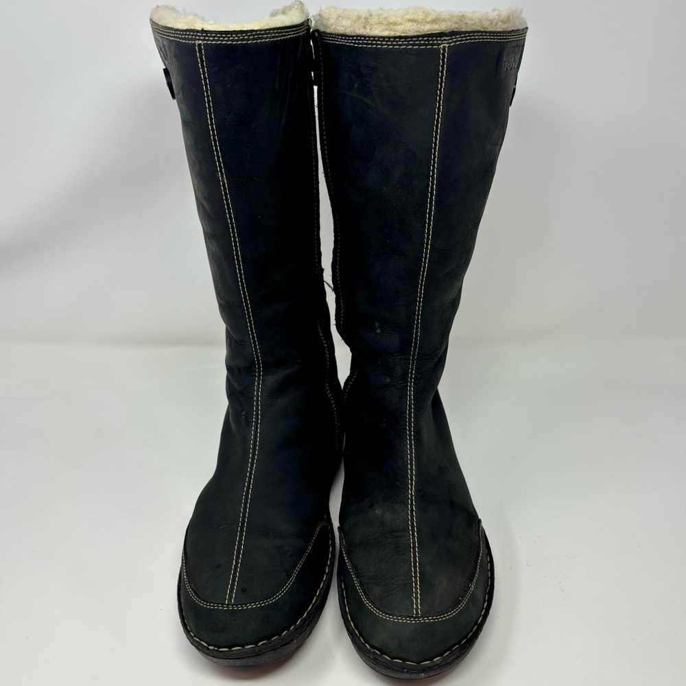 Teva Tonalea Boot Black Waterproof Leather Upper Rubber Outsoles Women’s Size 9
